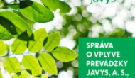 Spr�va o vplyve prev�dzky JAVYS, a. s., na �ivotn� prostredie za rok 2025