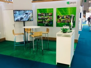 Stand of company JAVYS, a. s., at the WNE in Paris